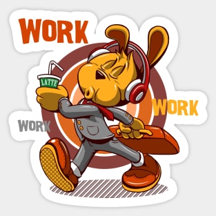 going to work Sticker